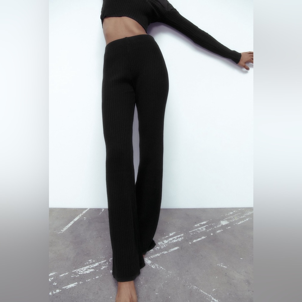 Zara ribbed flared pants 7901/877
